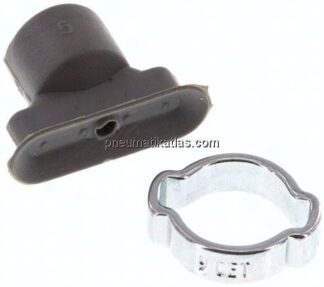 Ovalsauger, 18 x 6mm, Hub 1mm, NBR (60A), grau