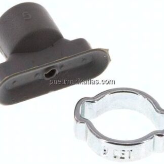 Ovalsauger, 18 x 6mm, Hub 1mm, NBR (60A), grau