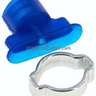 Ovalsauger, 18 x 6mm, Hub 1mm, PUR (65A), blau