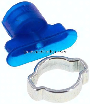 Ovalsauger, 18 x 6mm, Hub 1mm, PUR (65A), blau