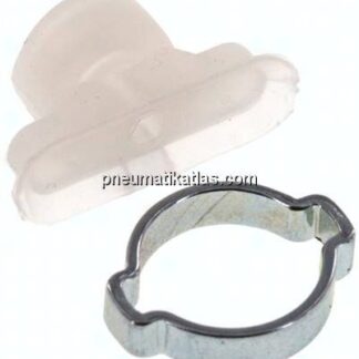 Ovalsauger, 24 x 8mm, Hub 1mm, Silikon (60A), transparent