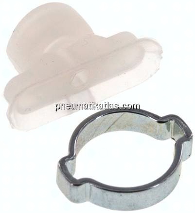Ovalsauger, 24 x 8mm, Hub 1mm, Silikon (60A), transparent