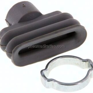 Ovalbalgsauger, 25 x 8mm, Hub 6mm, NBR (60A), grau