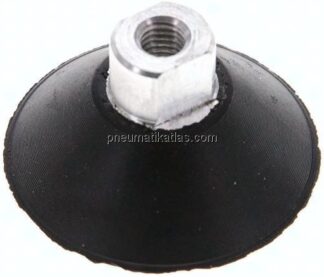 Flachsauger, Ø 30x3mm, M 5, CR (55A), schwarz