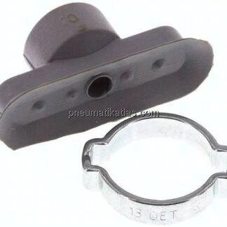 Ovalsauger, 30 x 10mm, Hub 2mm, NBR (60A), grau