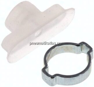 Ovalsauger, 30 x 10mm, Hub 2mm, Silikon (60A), transparent