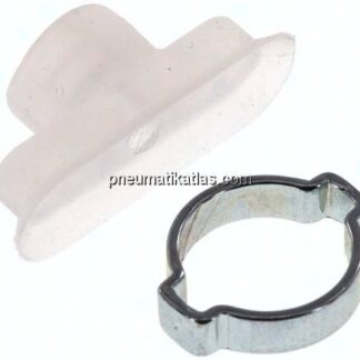 Ovalsauger, 30 x 10mm, Hub 2mm, Silikon (60A), transparent