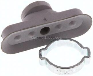Ovalsauger, 36 x 12mm, Hub 2mm, NBR (60A), grau