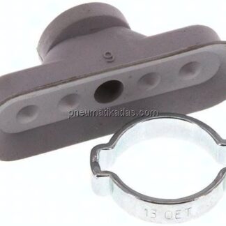 Ovalsauger, 36 x 12mm, Hub 2mm, NBR (60A), grau
