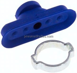 Ovalsauger, 36 x 12mm, Hub 2mm, PUR (65A), blau