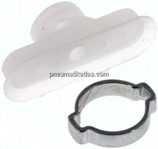 Ovalsauger, 36 x 12mm, Hub 2mm, Silikon (60A), transparent