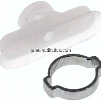 Ovalsauger, 36 x 12mm, Hub 2mm, Silikon (60A), transparent