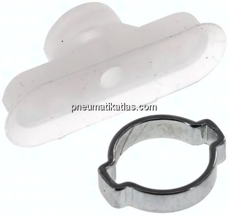 Ovalsauger, 36 x 12mm, Hub 2mm, Silikon (60A), transparent