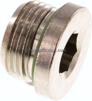 Verschlussstopfen Innenskt. G 3/8", Messing vernickelt