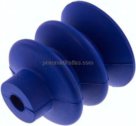 Balgsauger, 2,5-fach, Ø 40x20mm, PUR (55A), blau