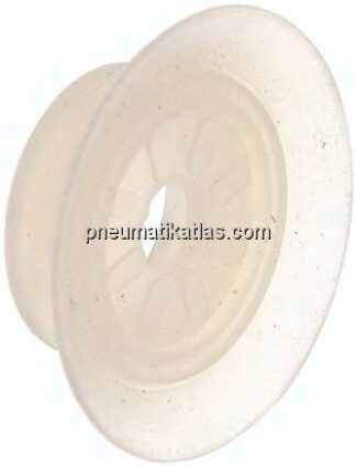 Flachsauger (feine Lippe), Ø 40x3mm, Silikon (50A), transparent