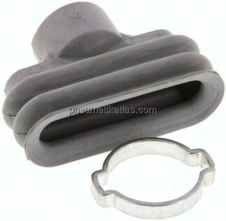 Ovalbalgsauger, 45 x 15mm, Hub 8,5mm, NBR (60A), grau