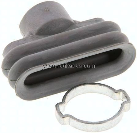 Ovalbalgsauger, 45 x 15mm, Hub 8,5mm, NBR (60A), grau