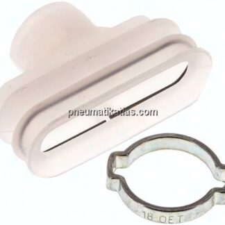 Ovalbalgsauger, 45 x 15mm, Hub 8,5mm, Silikon (60A), transparent