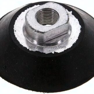 Flachsauger, Ø 50x5,5mm, G 1/8", CR (55A), schwarz