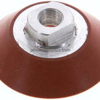 Flachsauger, Ø 50x5,5mm, G 1/8", Silikon (60A), rot