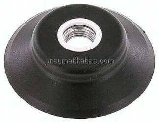 Flachsauger (stabile Lippe), Ø 62x5mm, G 1/4", NBR (55A), schwarz