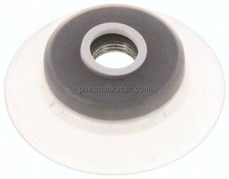 Flachsauger (stabile Lippe), Ø 62x5mm, G 1/4", Silikon (50A), transparent