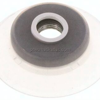 Flachsauger (stabile Lippe), Ø 62x5mm, G 1/4", Silikon (50A), transparent