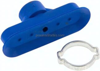 Ovalsauger, 60 x 20mm, Hub 3mm, PUR (65A), blau