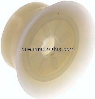 Flachsauger (feine Lippe), Ø 70x6mm, Silikon (50A), transparent