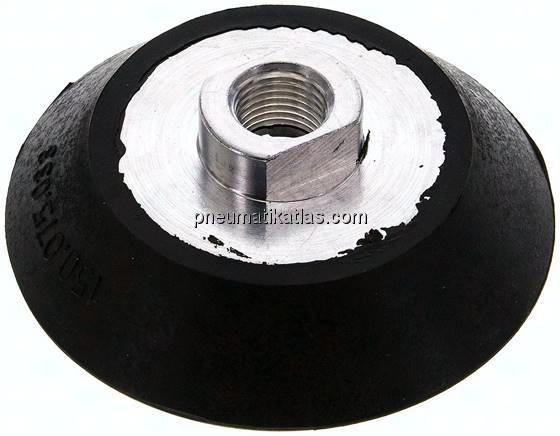 Flachsauger, Ø 75x6mm, G 1/4", CR (60A), schwarz