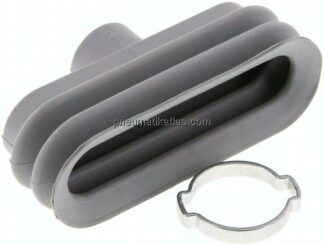 Ovalbalgsauger, 75 x 25mm, Hub 10,5mm, NBR (60A), grau