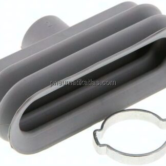 Ovalbalgsauger, 75 x 25mm, Hub 10,5mm, NBR (60A), grau