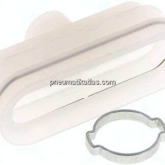 Ovalbalgsauger, 75 x 25mm, Hub 10,5mm, Silikon (60A), transparent