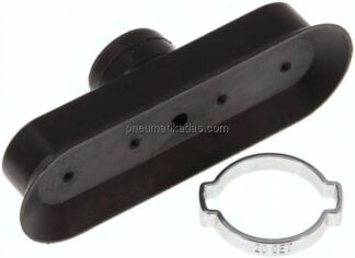 Ovalsauger, 75 x 25mm, Hub 3mm, NBR (60A), schwarz