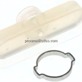 Ovalsauger, 75 x 25mm, Hub 3mm, Silikon (60A), transparent