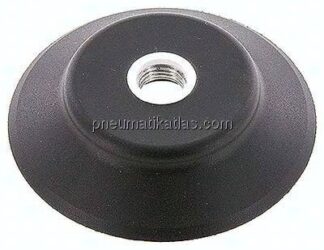 Flachsauger (stabile Lippe), Ø 83x6mm, G 1/4", NBR (55A), schwarz