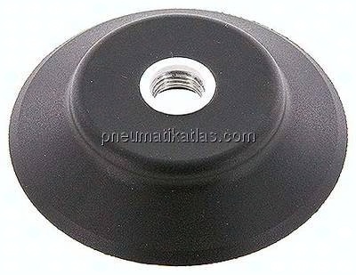 Flachsauger (stabile Lippe), Ø 83x6mm, G 1/4", NBR (55A), schwarz