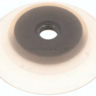 Flachsauger (stabile Lippe), Ø 83x6mm, G 1/4", Silikon (50A), transparent