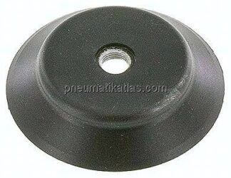 Flachsauger (stabile Lippe), Ø 95x6mm, G 1/4", NBR (55A), schwarz