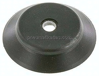 Flachsauger (stabile Lippe), Ø 95x6mm, G 1/4", NBR (55A), schwarz