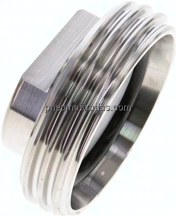 Blindgewindestutzen (Milchgewinde) Rd 58 x 1/6", 1.4404
