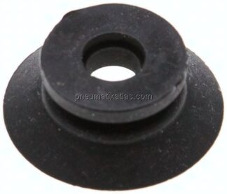 Flachsauger, Stützrippe, P-Serie, Ø 22x2,5mm, CR (50A), schwarz