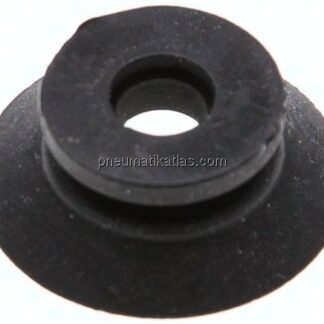 Flachsauger, Stützrippe, P-Serie, Ø 22x2,5mm, CR (50A), schwarz