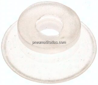 Flachsauger, Stützrippe, P-Serie, Ø 22x2,5mm, Silikon (50A), transparent