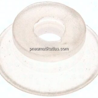Flachsauger, Stützrippe, P-Serie, Ø 22x2,5mm, Silikon (50A), transparent