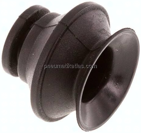 Balgsauger, 1,5-fach, P-Serie, Ø 21x9mm, CR (50A), schwarz