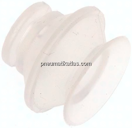 Balgsauger, 1,5-fach, P-Serie, Ø 21x9mm, Silikon (50A), transparent