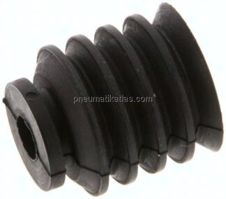 Balgsauger, 4,5-fach, P-Serie, Ø 20x16mm, CR (50A), schwarz