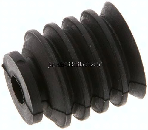 Balgsauger, 4,5-fach, P-Serie, Ø 20x16mm, CR (50A), schwarz